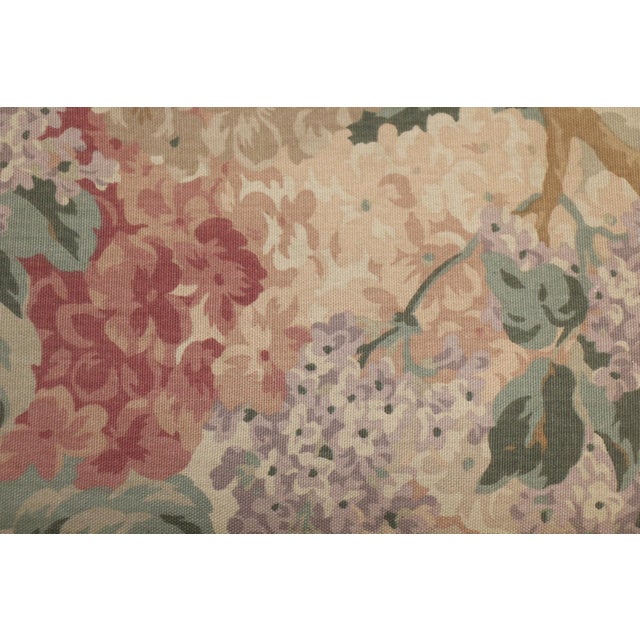 Brown Mid 20th Century Wood Frame Floral Seat Chair For Sale - Image 8 of 15