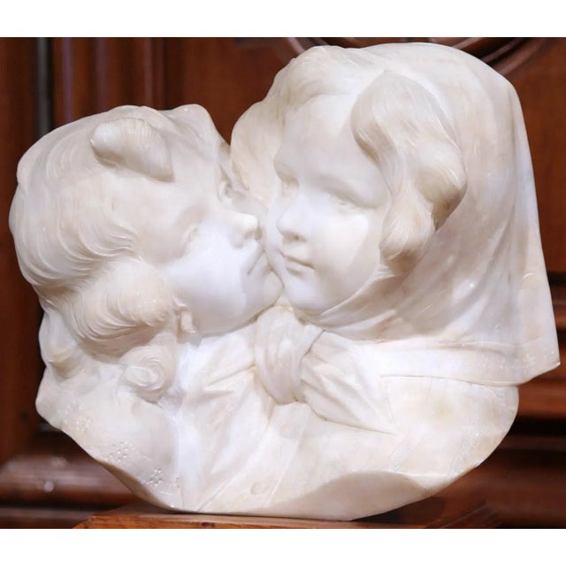 Italian Early 20th Century Italian Marble Children Sculpture Signed A. Gory For Sale - Image 3 of 9