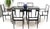 Cerused Ebonized Walnut Dining Room Table 6 Chairs Set w/ Two Extension Boards For Sale - Image 9 of 12