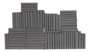 Decorative Books - Slate Paper Wrapped Book Wall - Set of 75 Grey Books