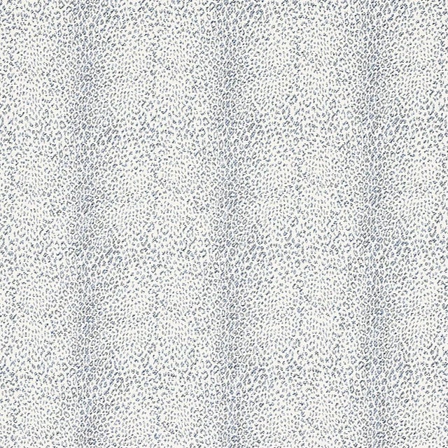 Sample - Schumacher Mini Leopard Outdoor Fabric in Navy For Sale