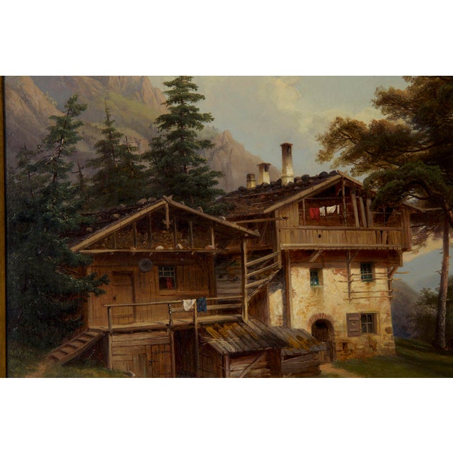 Circa 19th Century Antique German Landscape Painting by ...