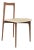 Modern Linea 636 Grey Chair in Leather and Wood by Collector Studio For Sale