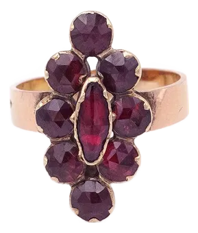 Perpignan Garnet Marquise Ring
