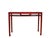 This antique 19th-century console table is a traditional open-frame accent piece made from solid elm wood from the Shanxi...