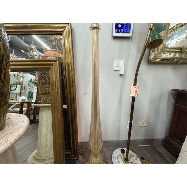 Glass 1940s Murano Glass Floor Lamp by Seguso For Sale - Image 7 of 13