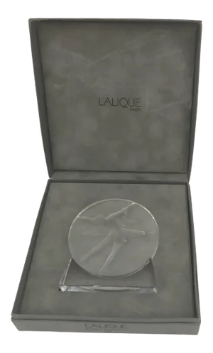 Lalique Collectors Society of America Ice Skater Paperweight 1992