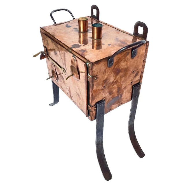 Antique French Copper Smith's Miniature Oven For Sale - Image 4 of 10