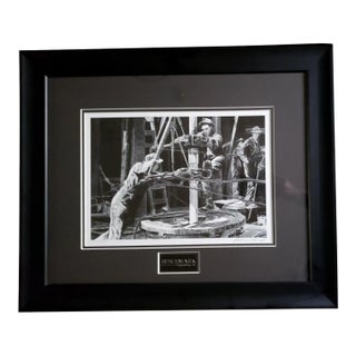 Vintage Framed Graphite Lithograph "Experience" by Owen Garratt For Sale