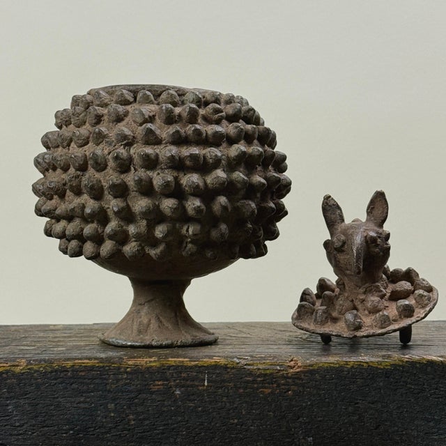 Antique Lobi Bronze Folk Art Medicine Box With Zoomorphic Lid For Sale - Image 4 of 7