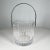 1960s Modernist Ribbed Crystal Glass Ice Bucket in Baccarat Style For Sale - Image 4 of 12