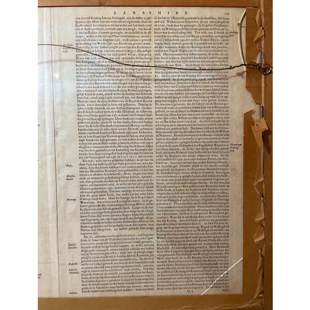 Rare Original Antique Hand Colored European Map Berkshire Blaeu 1646 2-Sided For Sale - Image 18 of 18