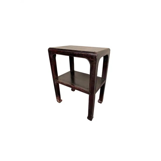 Chinese Lacquered Wooden Table With Curved Legs, C. 1950 For Sale - Image 6 of 10