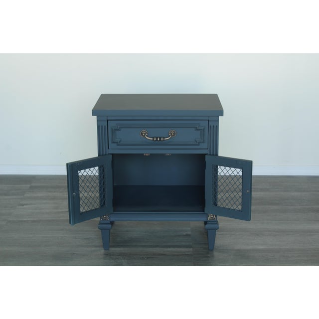 Pair of Mid Century Gray Painted Nightstands Chairish