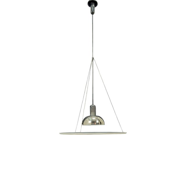 Black Frisbi Pendant Lamp by Achille Castiglioni for Flos, 1978 For Sale - Image 8 of 8