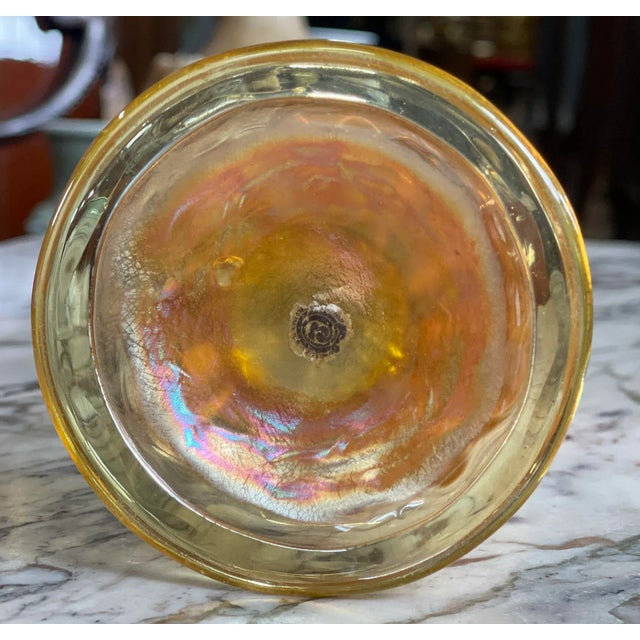 Antique Tiffany Favrile Iridescent Glass Goblet For Sale - Image 4 of 5