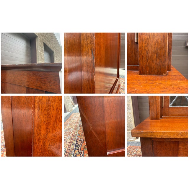 C. 1900 - 1910 Tobey Furniture Premium Hand Made Solid Mahogany Gothic Inspired Library Bookcase - 2 Pieces For Sale - Image 17 of 18