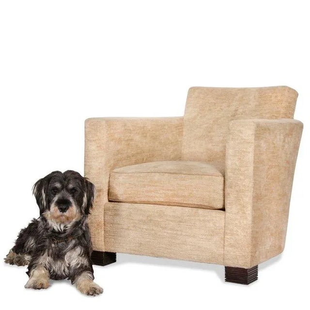 The beautiful and comfy Hutton Chair is an enticing addition to your contemporary Living Room. With a soft sand velvet...