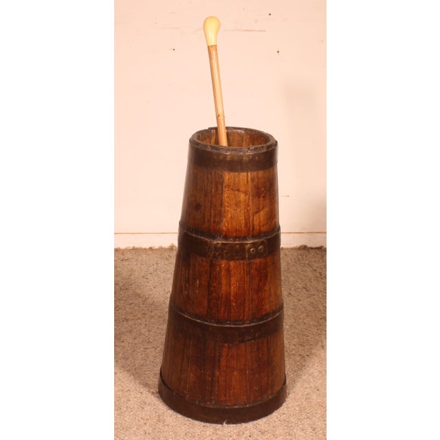 19th Century Antique Umbrella and Walking Stick Holders in the Form of a Churn, 1890s For Sale - Image 5 of 9