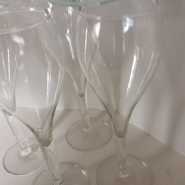 Vintage Hollow Stem Crystal Tulip Champagne Glasses Set of 6 Chairish