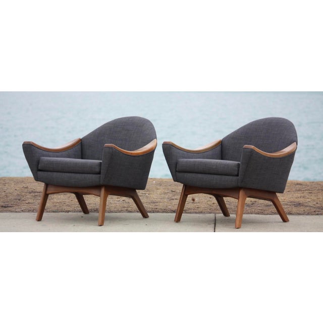 Adrian Pearsall Pair of Mid Century Adrian Pearsall Lounge Chairs Model 1806-C for Craft Associates For Sale - Image 4 of 7