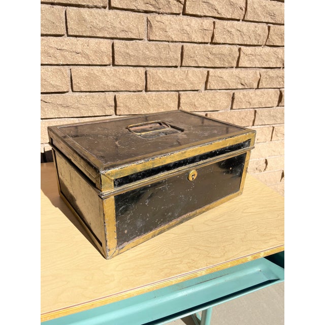 Early 20th Century Metal Banker’s Box For Sale - Image 11 of 12