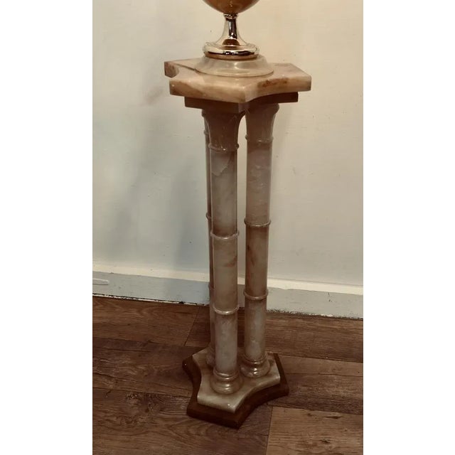 Italian Marble Column Lamp Set, 1950s, Set of 2 For Sale - Image 8 of 11