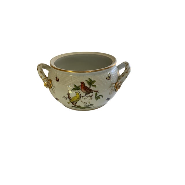 Herend Rothschild Bird Round Soup Tureen Base w/Handles Porcelain 19/RO Made in Hungary. When this piece left the factory,...