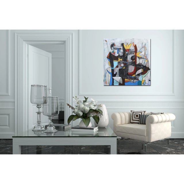 December's Horses - Original Abstract Expressionism Cubism Artwork by Federico Pinto Schmid For Sale - Image 9 of 9