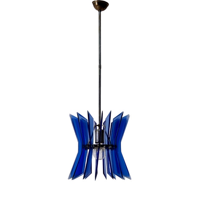 Pendant Lamp in Glass from Veca, 1970 For Sale