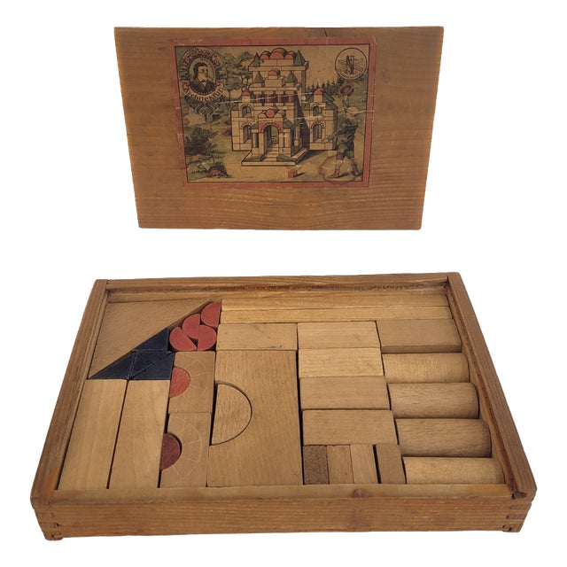 19th Century Fröbels Architektur Board Game based on Friedrich Fröbel, Germany, 1890s For Sale