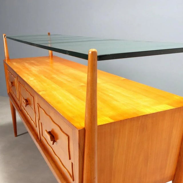 Vintage Chest of Drawers in Cherrywood Veneer, 1950s For Sale - Image 4 of 11