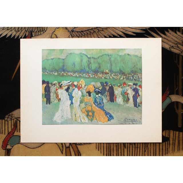 Pablo Picasso 1940s After P. Picasso, "Longchamp" First Edition Period Swiss Offset Lithograph For Sale - Image 4 of 8