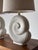 Textile Vintage Plaster Nautilus Table Lamps, Pair For Sale - Image 7 of 16