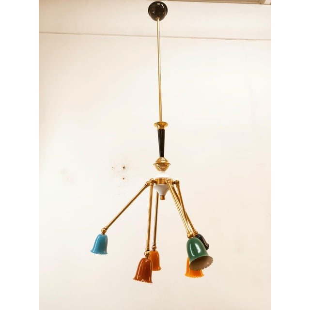Mid-Century Sputnik 6-Light Ceiling Pendant For Sale - Image 6 of 18