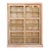 Antique Bleached Whitewash Slim Glass Cabinet For Sale