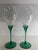 1970s 1970’s Vintage Green Stemmed Glasses, 2 Wine and 2 Martini Glasses - Set of 4 For Sale - Image 5 of 8