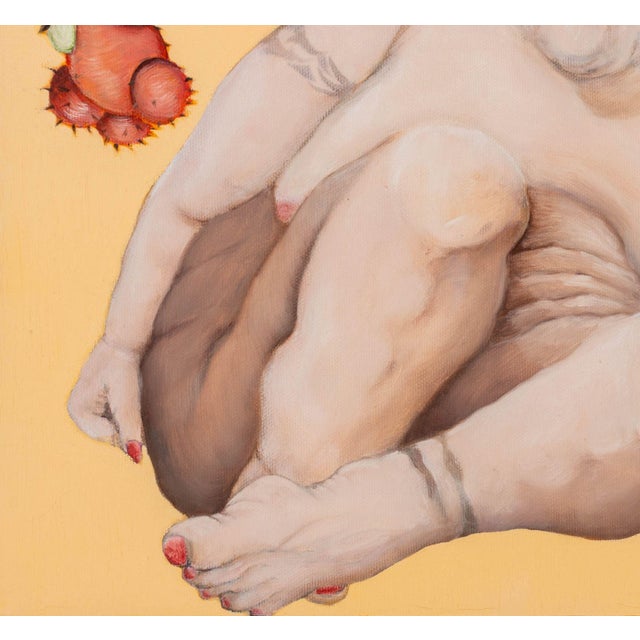 T. Phillips Portrait of Nude Old Woman Oil, 2004 For Sale - Image 4 of 6