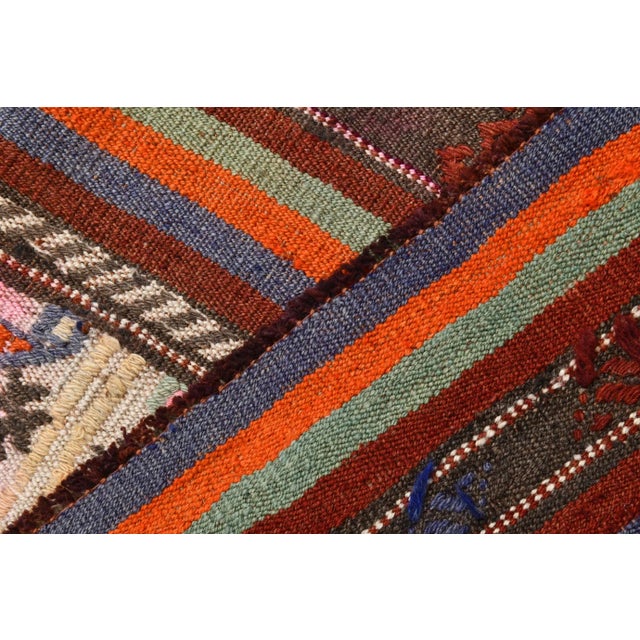 Vintage Wool Area Kilim Rug For Sale - Image 10 of 12