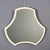Cream Vintage Lacquered Wood and Glass Mirror, Italy, 1970s For Sale - Image 8 of 8