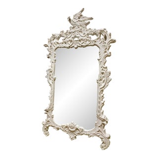 60” Vintage Rococo Style Hand Carved Mirror For Sale