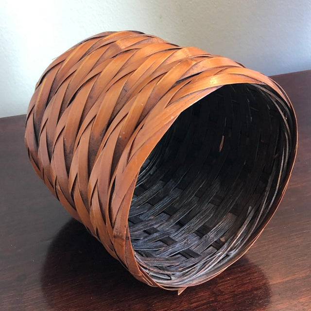 1970s Rattan Planter Basket For Sale - Image 4 of 13