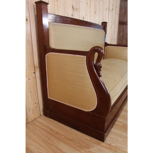 Beige Turkish Restoration Swan Neck Sofa For Sale - Image 8 of 9