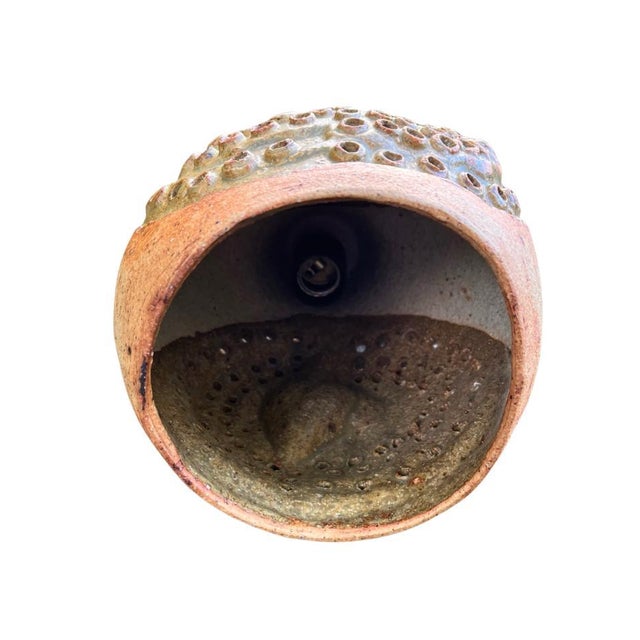 1960s 1960s Bernard Rooke Brutalist Stoneware Pendant Lamp 1960s England For Sale - Image 5 of 8