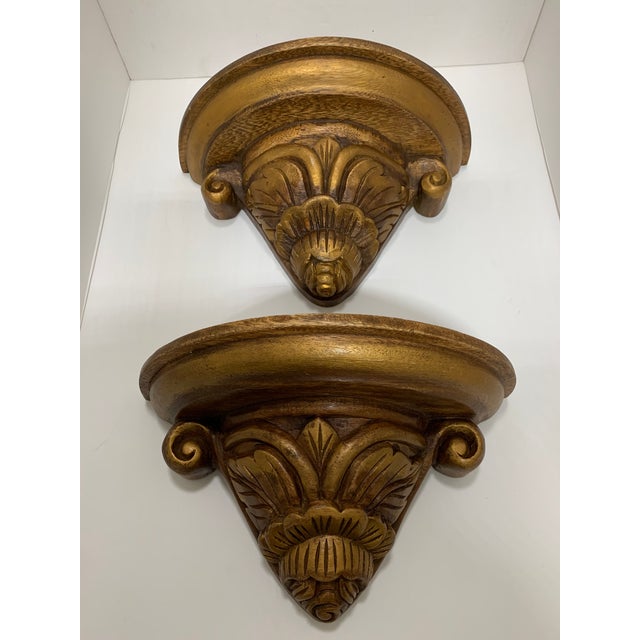 Antique Hand Carved French Wood Brackets - a Pair For Sale - Image 9 of 9