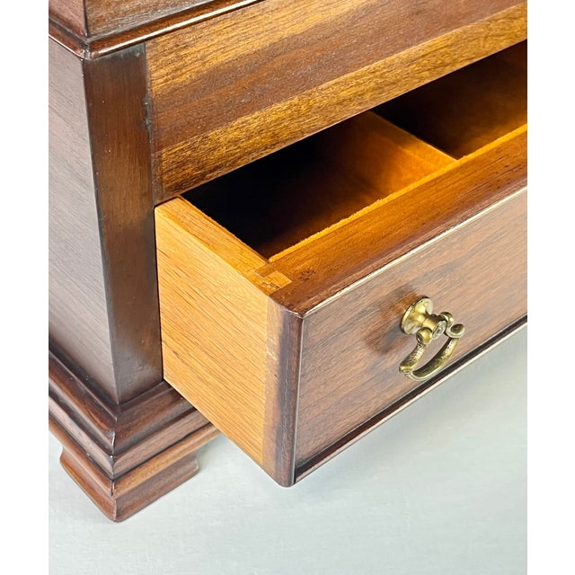 Henkel Harris 1970s Henkel Harris Virginia Galleries Solid Wild Black Cherry Jewelry Chest For Sale - Image 4 of 18