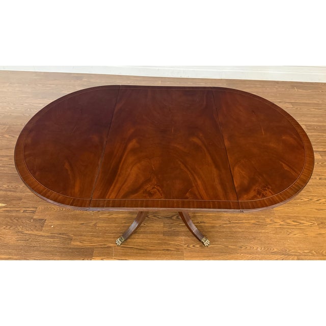Traditional Mahogany Drop Leaf Breakfast/Dining/Game/Occasional Table by Leighton Hall - Showroom Sample For Sale - Image 9 of 15