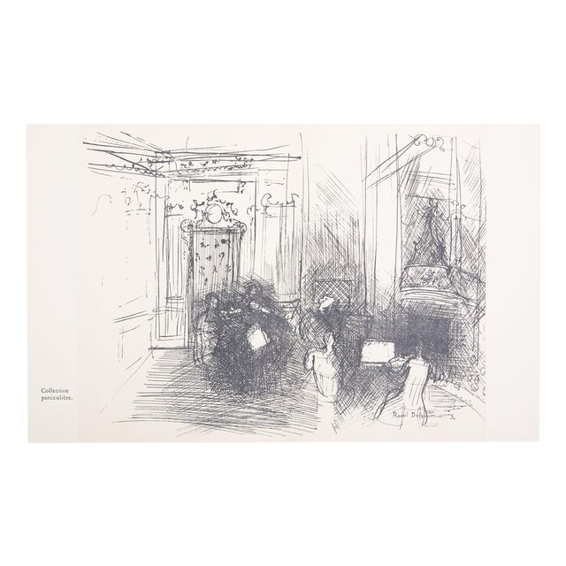 Raoul Dufy, Interior of a Parisian Living Room, Lithograph For Sale
