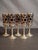 Up for your consideration is an exceptional, vintage set of five (5) sterling silver and glass Judaica cordial / Kiddush...