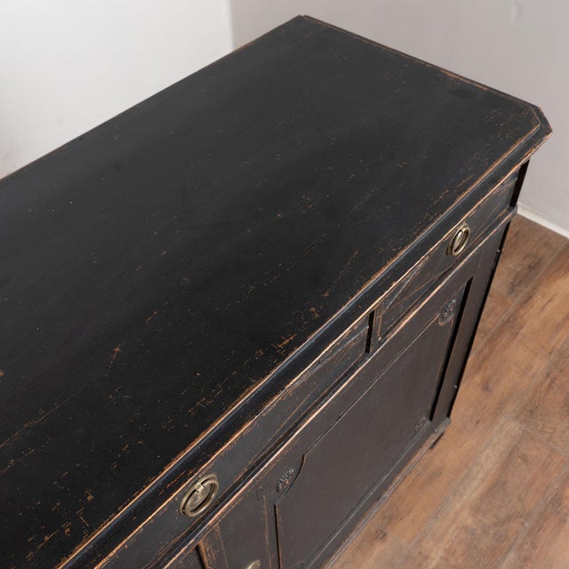 Late 19th Century Swedish Black Gustavian Sideboard Buffet For Sale - Image 6 of 13